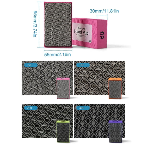 Herramienta de pulido de diamante, almohadillas para pulir a mano con diamante Almohadillas para pulir a mano con diamante Almohadillas para lijar a mano Elegantes y modernas