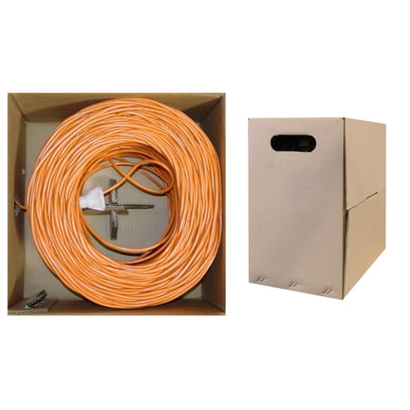 Bulk Cat5e Orange Ethernet Cable  Solid  UTP (Unshielded Twisted Pair)  Pullbox  1000 foot price history on PriceWatchPro
