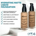 thumbnail image 6 of Khasana Moisturizing Liquid Foundation, Flawless Matte Finish Makeup, Full Coverage & Longwear, Lightweight Foundation Formula #13 Cinnamon, 6 of 10