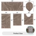 thumbnail image 2 of Juego de alfombras de baño HEBE de microfibra, 5 unidades, color café, 2 of 9