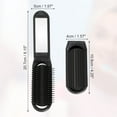 thumbnail image 2 of Unique Bargains 1 Pc Women's Portable Foldable Mirror Comb Travel for Curly Straight Dry Hair Black, 2 of 6