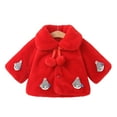 thumbnail image 2 of Hicidod Baby Girl Fleece Jackets Winter Faux Fur Fuzzy Cute Warm Coats Thick Outwear Furry Toddler Jackets, 2 of 6