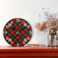 thumbnail image 2 of GZHJMY Christmas Snowflake Plaid Wall Clock, Silent Non Ticking Battery Operated Creative Decorative Round Clock for Kitchen, Living Room, Bathroom, Home School Office Decor, 10 Inch, 2 of 7