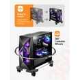 thumbnail image 3 of Computer Tower Stand, Adjustable  CPU Stand with Rolling Caster Wheels, Premium PC Tower Stand Holder for Floor Carpet Gaming PC, 3 of 6