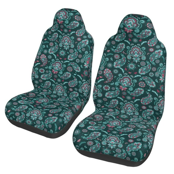 Vsdgher Vintage Floral Automotive Seat Covers for Cars Trucks and SUVs – Car Seat Covers for Truck Seat Protectors Set of 2