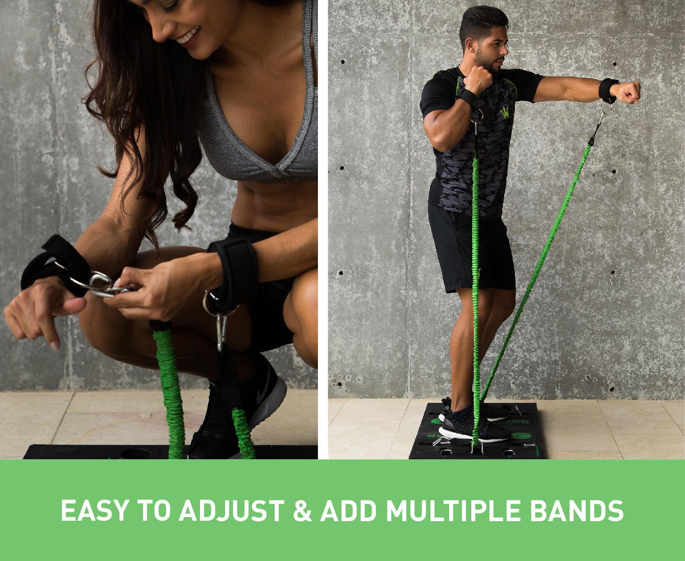 Travel or Outside BodyBoss Home Gym 2.0 Full Body Workouts for Home Full Portable Gym Home Workout Package Silver 1 Set of Resistance Bands Collapsible Resistance Bar Handles 