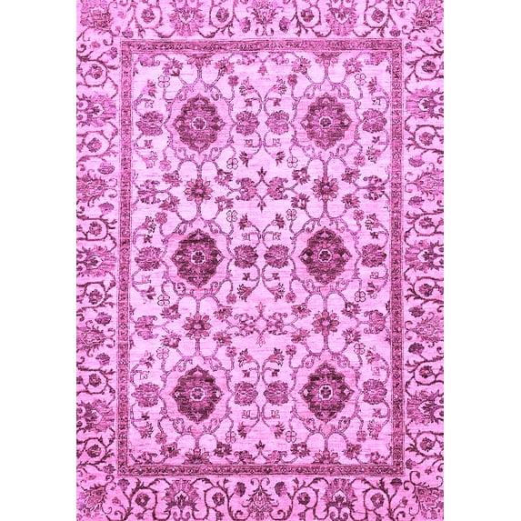 Ahgly Company Indoor Rectangle Abstract Purple Modern Area Rugs, 3' x 5'