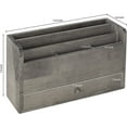 thumbnail image 5 of MyGift Rustic Gray Wooden Desktop 5-Slot Mail, Document and Stationery Holder with Drawer, 5 of 5