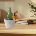 thumbnail image 7 of Mauxuk Faux Cactus Bonsai Plant in Cement Pot - Mini Desktop Decor, Realistic Artificial Succulent - 4.84x2.44 Inches, 7 of 7