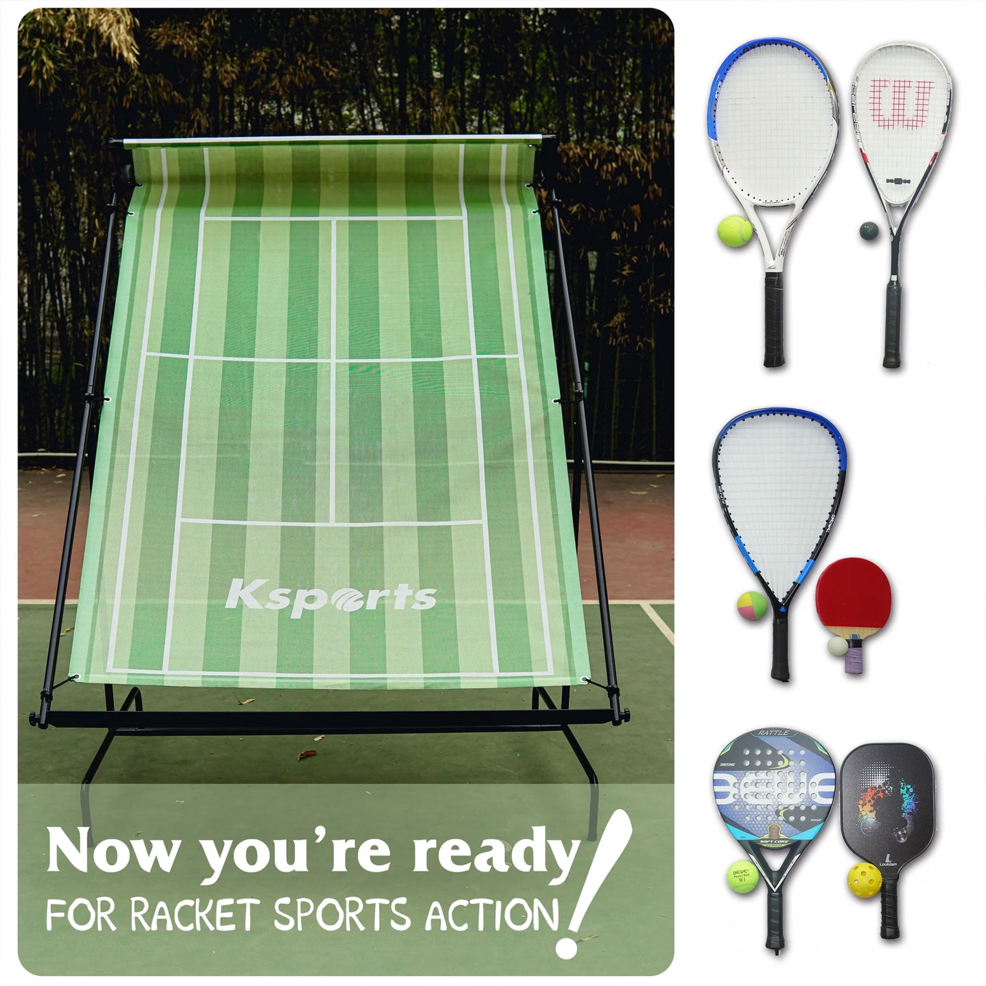 Ksports Indoor Outdoor Weatherproof Tennis Rebounder Net with