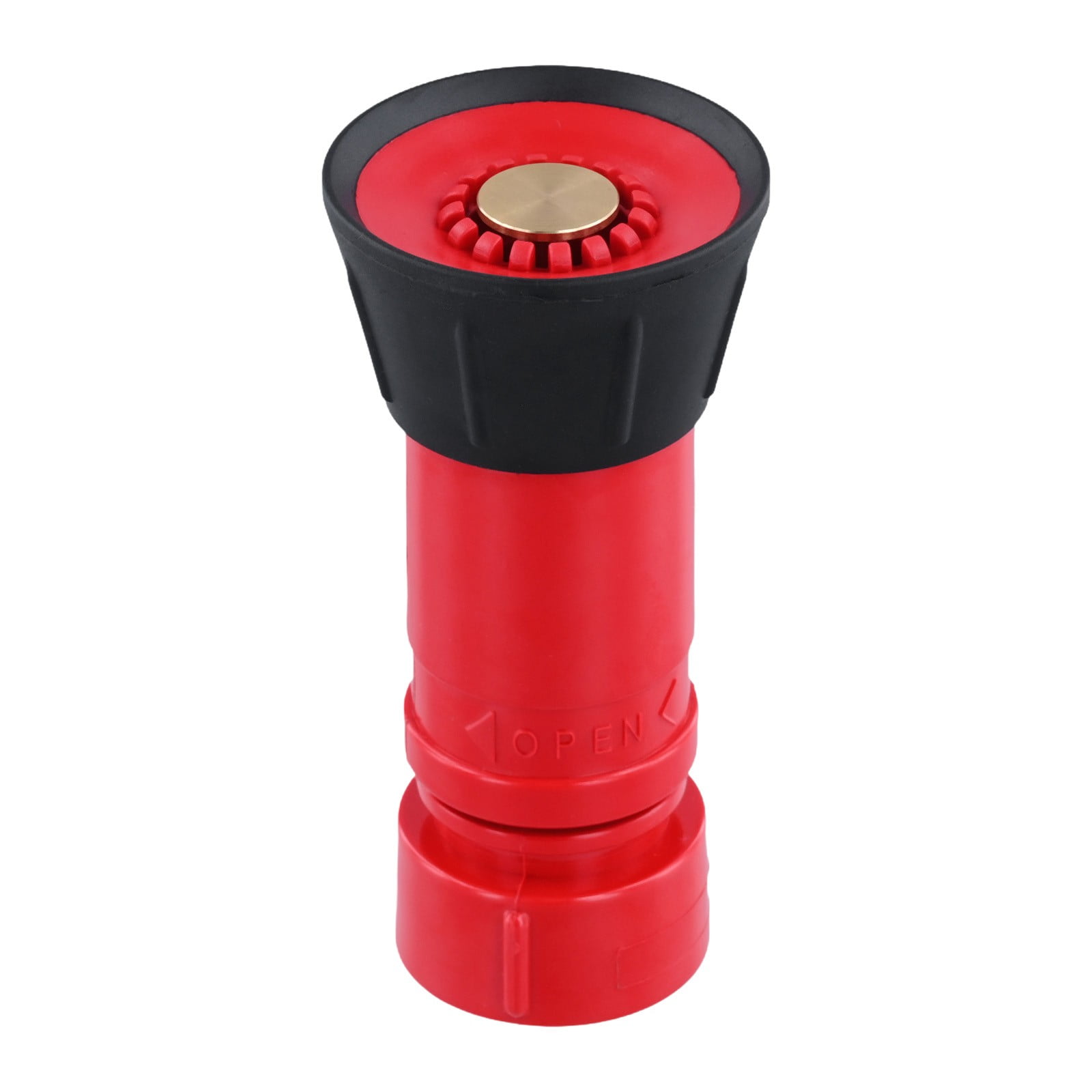 2 Pcs Fire Hose Nozzle 1 inch Heavy Duty Thermoplastic High Pressure Spray Nozzle for Fire Protection Landscaping Watering Flowers Vegetables Irrigation Sprinkler System Red