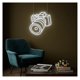 thumbnail image 3 of Letrero De Neón LED Con Forma Cámara Para Pared, Ideal Para Estudio Fotográfico, Decoración Creativa, Dormitorio, Sala Juegos, 19.6918.23in/5046.3cm, 3 of 6