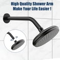 thumbnail image 2 of Brazo de ducha Rulnfichy de 20 cm negro mate para montaje en pared, 2 of 7