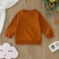 thumbnail image 4 of Bainana Halloween Toddler Boys Girls Tops Letter Print Long Sleeve Crew Neck Sweatshirt Lightweight Soft Child Pullover Sweater Coffee Size 18-24 Months, 4 of 4