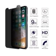 thumbnail image 5 of iPhone 11 - Leather Case Belt Clip w Tempered Glass Privacy Screen Protector - Swivel Holster Vertical Cover Pouch, Curved Anti-Spy Anti-Peep 3D Edge Case Friendly for iPhone 11, 5 of 11