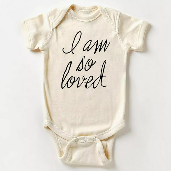 I Am So Loved Baby Bodysuit Cute Baby Onesie, Baby Bodysuit Lat 4424 Cute Baby Onesie, BABY BODYSUIT LAT 4424