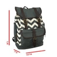 thumbnail image 6 of K-Cliffs Vintage Canvas Laptop Bookbag, Cotton Daypack Pattern Printed College Student Schoolbag Fit 15 inch MacBook Chrome Book Ipad Travel Bag Brown Swirl, 6 of 6