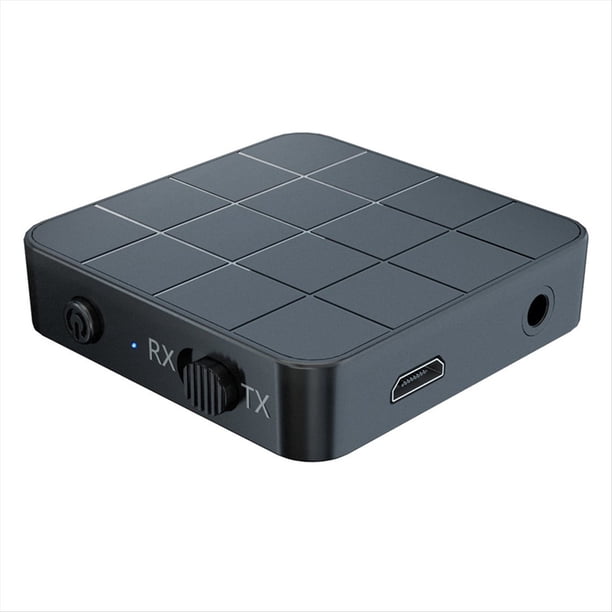 Transmisor y Receptor de Audio Bluetooth 5.0 2 en 1, Adaptador Inalámbrico de 3,5 mm, Adaptador de Audio Estéreo para TV y Altavoces de Coche.