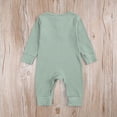 thumbnail image 5 of Unisex Infant Boy Girl Long Sleeve Romper Cotton Solid Bodysuit Jumpsuit Baby Outfits, 5 of 9