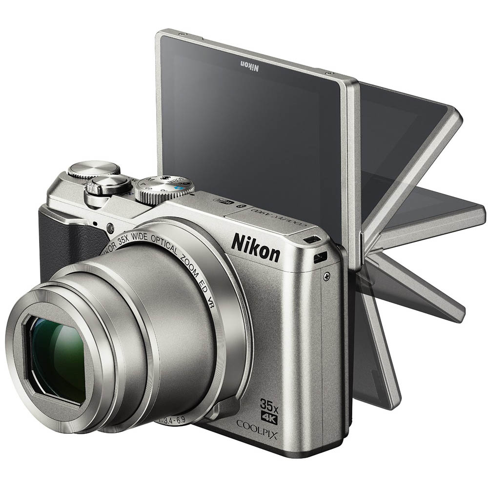 Nikon A900 20MP Longest Slim Zoom COOLPIX WiFi Digital Camera with 4K UHD  Video 35x Telephoto NIKKOR Zoom Lens 64GB Dual Battery Accessory Bundle  (Silver)