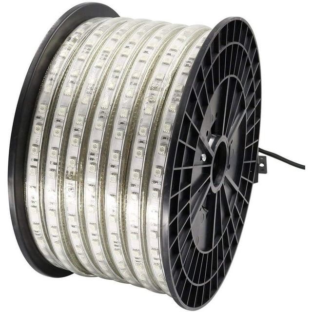 ADEN-5050-60 Type AC 110-120V LED Strip Lights, Flexible/Waterproof/Dimmable/Multi-Modes LED Rope Light + 23 Keys Remote for Home/Garden/Building Decoration (16.4ft/5m, Warm White 3500K)