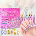 thumbnail image 4 of Kokovifyves Nail Care DIY Painted Nail Art Pen Set Nail Piece Line Drawing Nail Point Flower Nail Acrylic Paint Hook Line Pen Nail Polish Gel Pen, 4 of 9