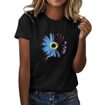 Fall Pohista Fall Tops for Women 2025 Trendy Oversized Tshirts for Women Plus Size Blouses Womens Short Sleeve Shirts Loose Fit orders placed by me recently Fashion Gifts