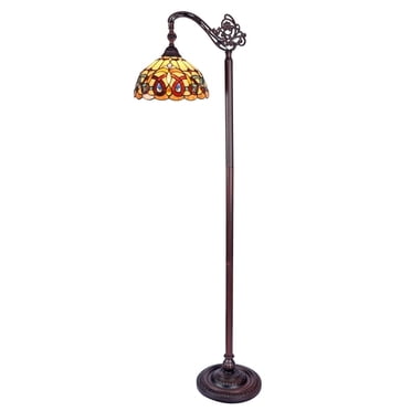 CHLOE Lighting COOPER Tiffany-style 1 Light Reading Floor Lamp 11" Wide ...