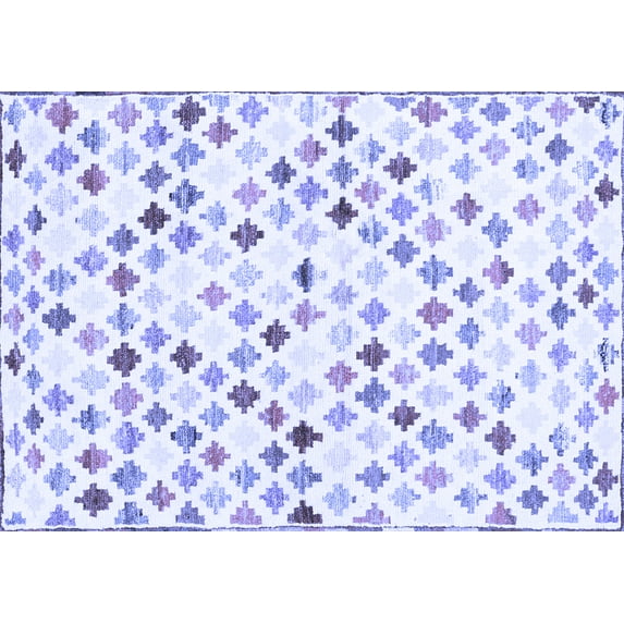 Ahgly Company Indoor Rectangle Southwestern Blue Country Area Rugs, 6' x 9'