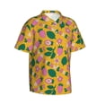 thumbnail image 2 of Daiia Strawberry Hawaiian Shirt for Men Gentle Cotton Regular Short Sleeve Casual-3X-Large, 2 of 9
