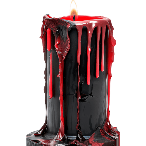 SP13190 Spooky Melted Blood Black Wax Candle Halloween Cardboard Cutout Standee Standup