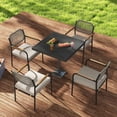 thumbnail image 2 of Patio Dining Chairs Set of 6, Wicker Outdoor Chairs for All Weather, Rattan Dining Chairs with Removable Cushions for Deck, Garden or Indoor Use, Beige, 2 of 9