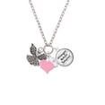 thumbnail image 2 of Delight Jewelry Silvertone Angel with Heart - Light Pink Heart Nurse Strong Zoe Necklace, 2 of 4