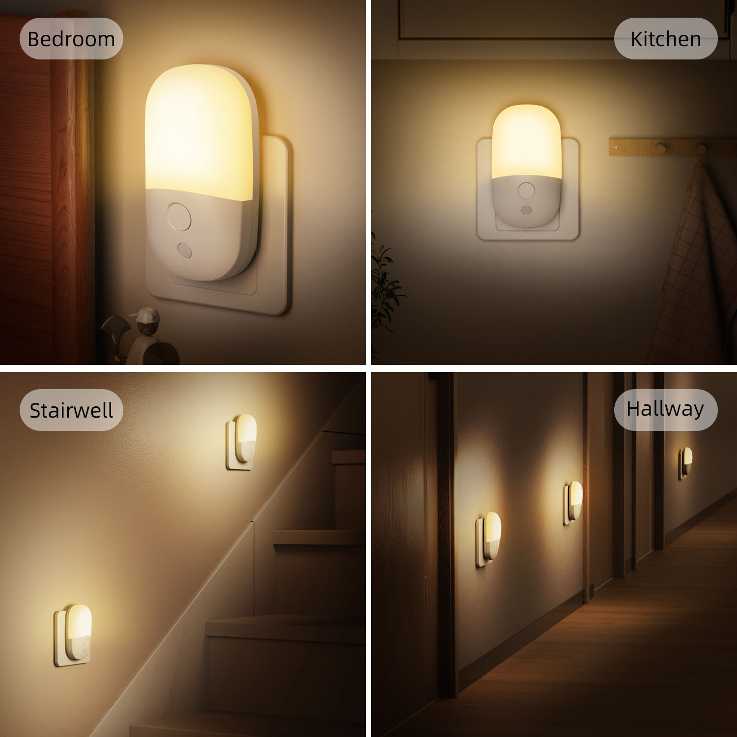 YOOVEE Plug-in Night Light with Sensor, 2-Pack photo 5
