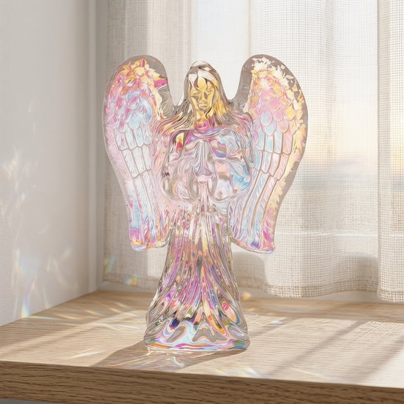 DRAFIDEEP Pocket Crystal Angel Figurine Multi Crystal 1 Piece For Home Decor