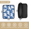 thumbnail image 4 of Hair Tool Organizer Bag with Heat Resistant Mat Removable Travel Storage Case for Hot Air Brushes Curling Irons White Polar Bears Pattern, 4 of 8
