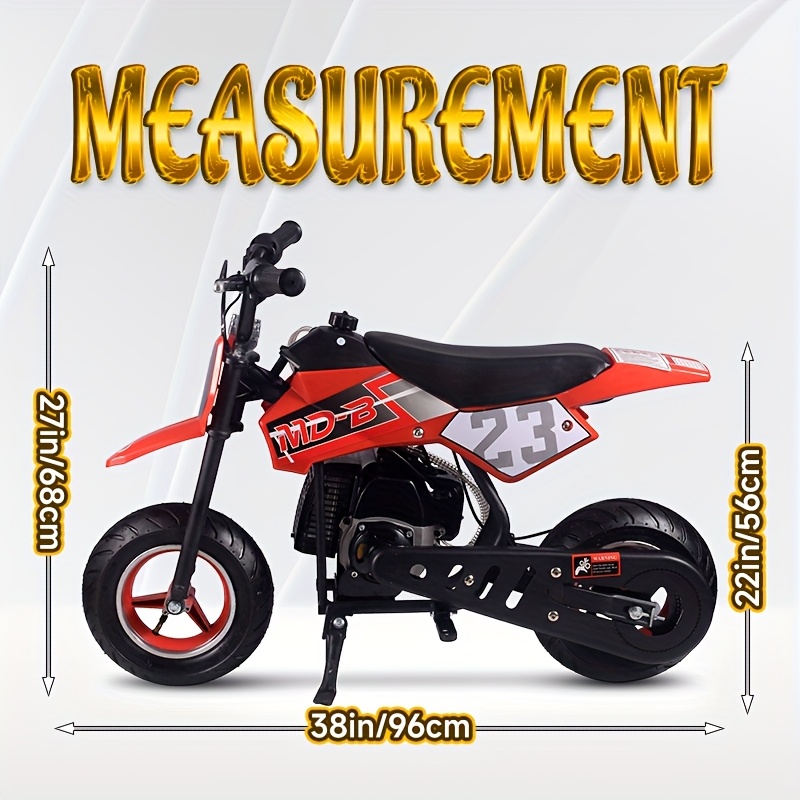 Mini Kid Dirt Bike,49 CC 2-Stroke Gas Bike for Off-Rode Tire,Max Load 160Lbs,Up to 20Mph,EPA Approved,Green