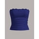 thumbnail image 5 of Camiseta tipo bandeau con ribete de encaje SOLY HUX para mujer, azul XS, 5 of 6