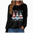 thumbnail image 2 of Towmus Women Christmas Sweatshirts Casual Long Sleeve Fall Funny Gnomies Graphic Pullover Tops, 2 of 7