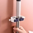 thumbnail image 2 of Wall Mounted Mop and Broom Holder for Bathroom and Kitchen, No Drill Organizer with Adjustable Non Slip Clips, Space Saving Storage Rack for Cleaning Tools and Accessories, 2 of 5