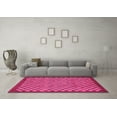 thumbnail image 3 of Ahgly Company Indoor Rectangle Checkered Pink Modern Area Rugs, 5' x 7', 3 of 4