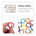 thumbnail image 3 of Chain Link Round Keychain Clips Metal Ring Fobs Coloured Spring Clamp Trigger 24 Pcs, 3 of 6