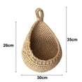 thumbnail image 2 of Mlless Hanging Wall Baskets for Vegetables and Fruits - Sustainable Jute and Cotton Rope, 2 of 6