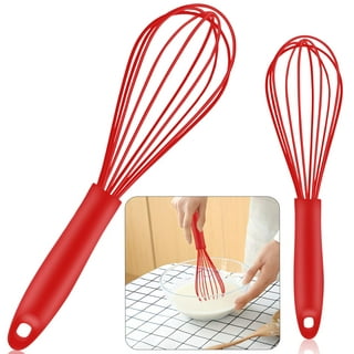 Silicone Whisk,Professional Whisks for Cooking Non Scratch,Stainless Steel  & Sil