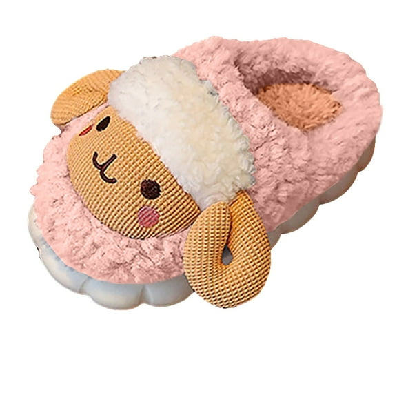 Ketyyh-chn99 Toddler Slippers Boys Winter Shoes Toddler Boys Girls House Slippers Indoor Home Shoes Warm Slipper Socks for Kids Baby Soft Winter Warm Walking Shoes Size for US 1,Pink
