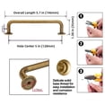 thumbnail image 2 of Goo-Ki 6 Pack Brushed Antique Brass Contemporary Cabinet Hardware Handle Pull 5"Hole Center(128mm) Hole Centers, 2 of 6