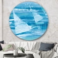 thumbnail image 3 of Designart 'From the Shore I' Traditional Metal Circle Wall Art, 3 of 3