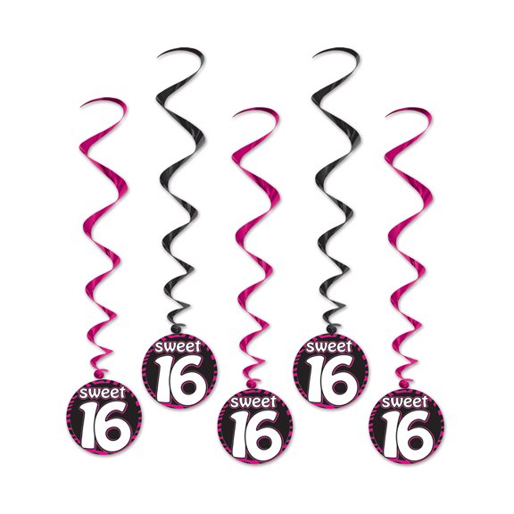 Party Decoration Sweet 16 Whirls 3' 7