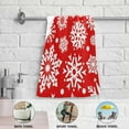 thumbnail image 4 of White Snowflakes Hand Towels 2 PCS, Red Christmas Kitchen Towel Ultra Soft and Highly Absorbent,Decorative Fingertip Face Towel for Bathroom Hotel, 28.3"x14.4", 4 of 5