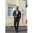 thumbnail image 4 of COOFANDY Mens Tuxedo Suit Set Slim Fit 2 Piece One Button Blazer Jacket Pants for Wedding, 4 of 6